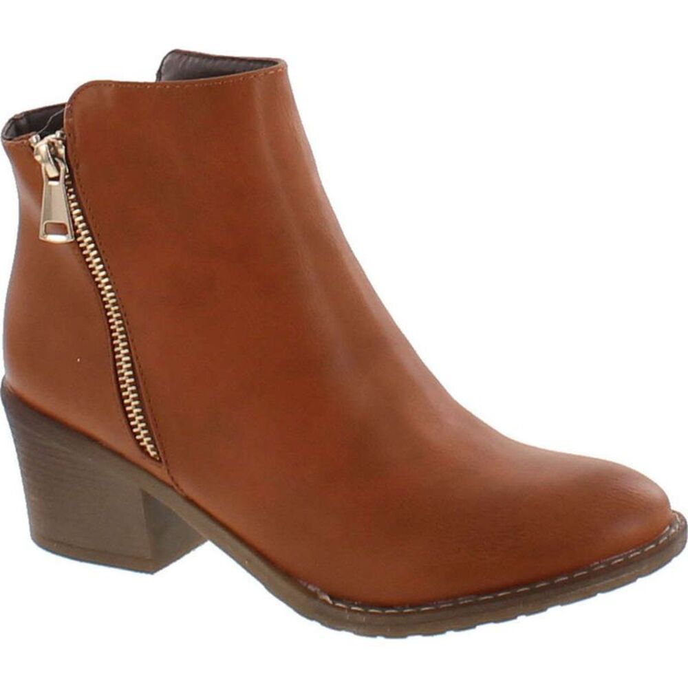 Reneeze Pama-02 COGNAC FAUX LEATHER Womens boots 5.5 NEW